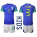 Cheap Brazil Thiago Silva #3 Away Football Kit Children World Cup 2022 Short Sleeve (+ pants)